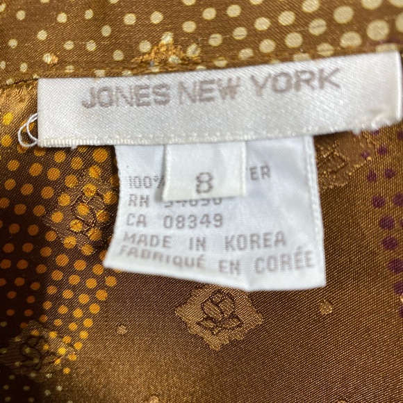 JONES NY WOMEN’S 100% Polyester LS Button-up, SZ 8 - Picture 3 of 7